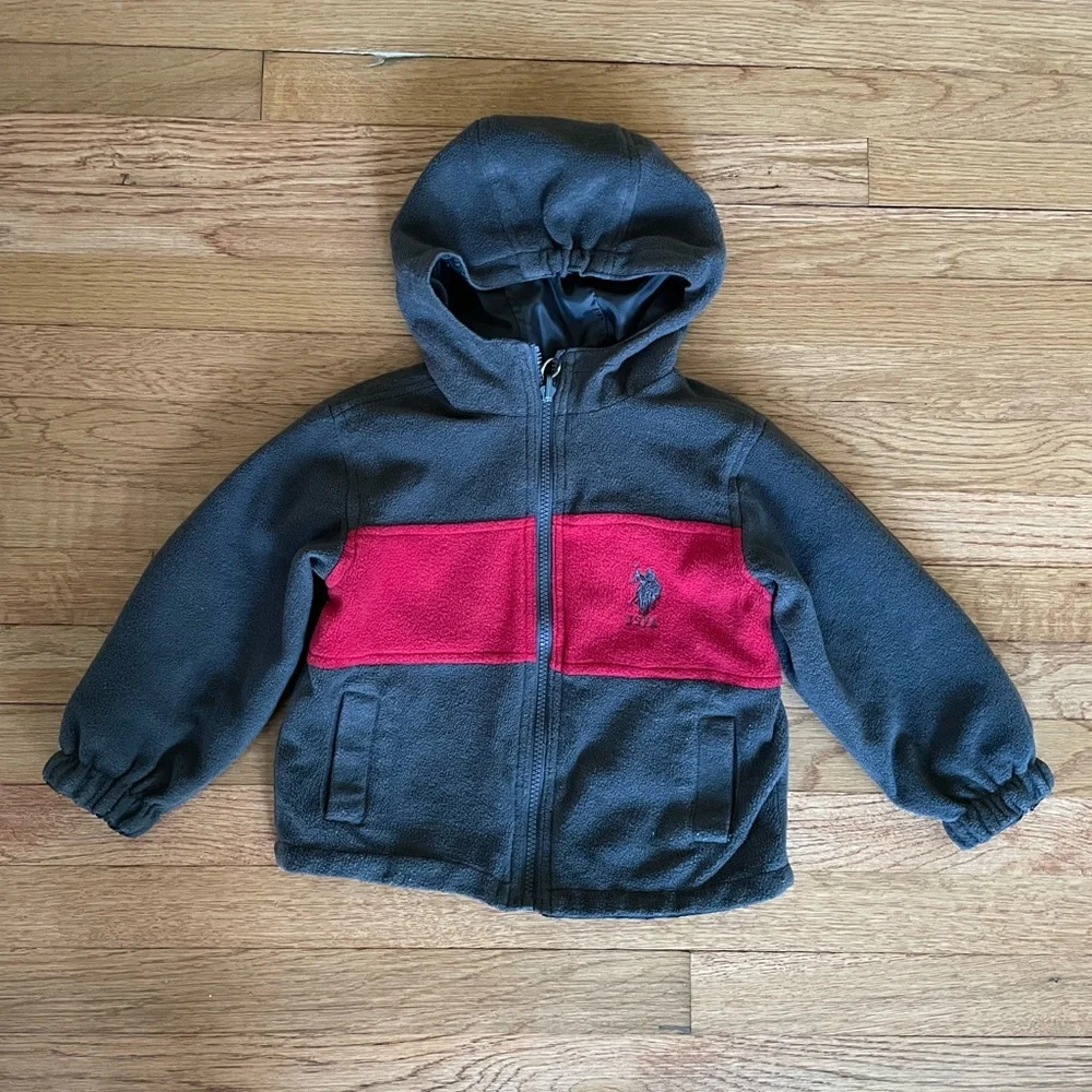 Boys U.S.Polo Full Zip Reversible Jacket